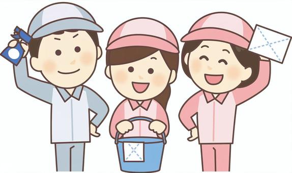 宿泊後の清掃 イラスト