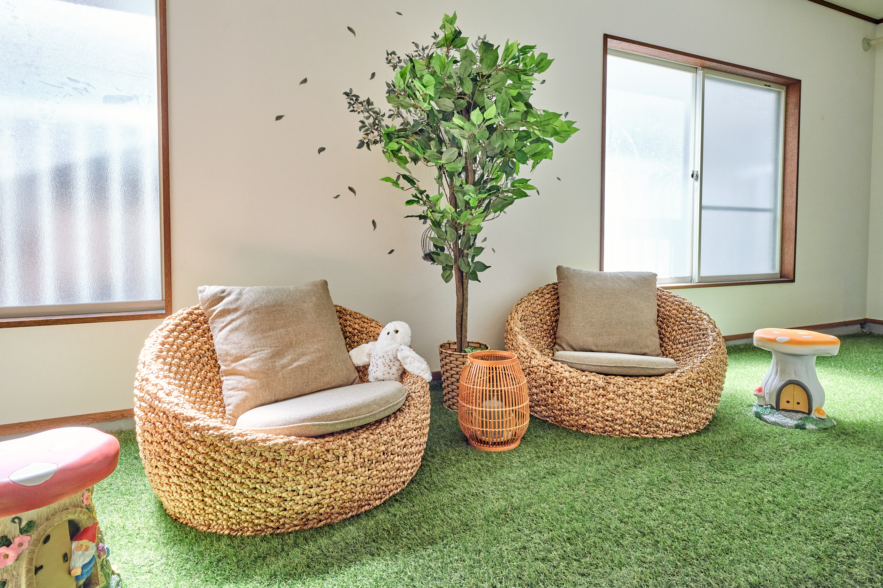施工事例10 ④物件 中庭の芝生の風景